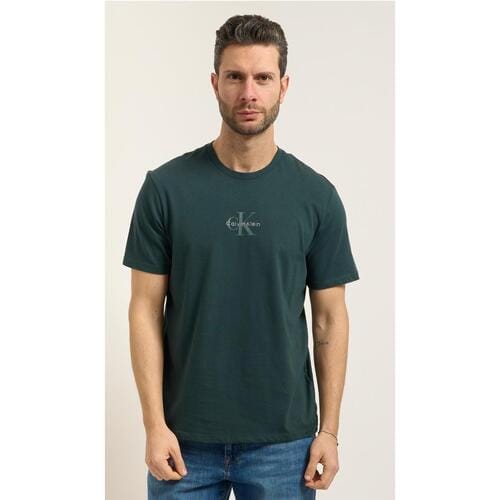 Calvin Klein Ss 30s Micro Monogram Tee Nearly Navy Taglia: XXL | Magliette basic Outlet | Uomo | Blu