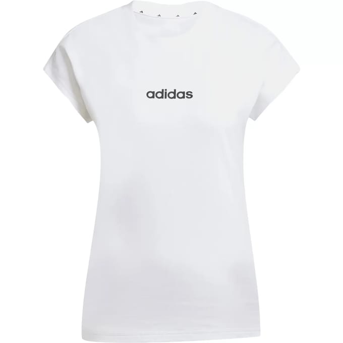 Adidas Sportswear Essentials Linear Katoenen T-Shirt - Dames - Wit