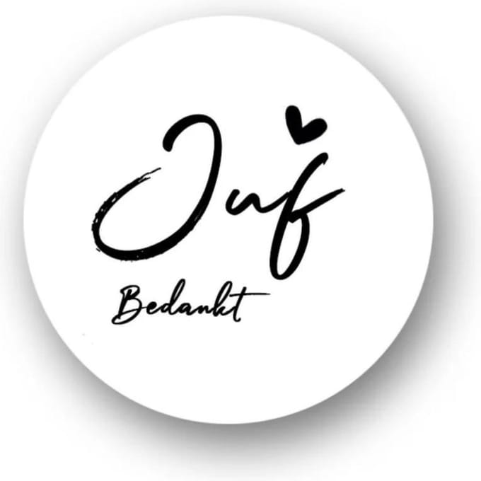 Sluitzegel Juf Bedankt - Sluitstickers Pimp Studio