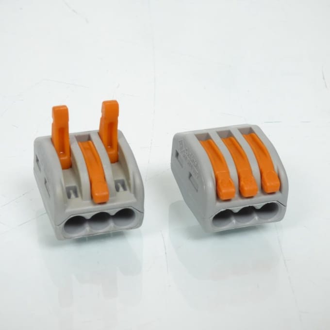Hendelconnector Wago 3-voudig elektrisch aansluitblok van 0,08 tot 2,5mm² voor kabelboom