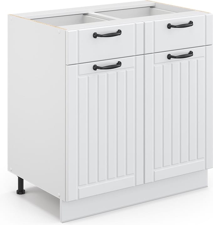 Vicco Fame-Line Keukenonderkast – 80 cm, WB Eik Wit Landhuis