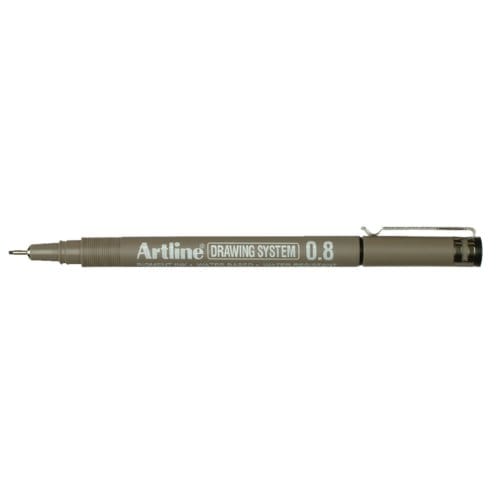 ARTLINE Drawing System Fineliner - 1 stuk - 0.8mm Lijndikte - Zwart