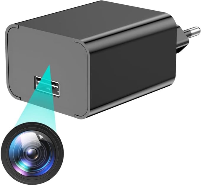 Verborgen Camera - Oplaadbare Camera - Thuis Bewaken - Nachtzicht Bewegingsdetectie - 64GB Opslag - Zwart