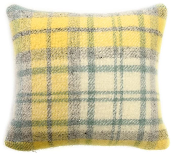 WOOOL Kussen - COTTAGE Check (Ocean) - 50x50cm - 100% Wol