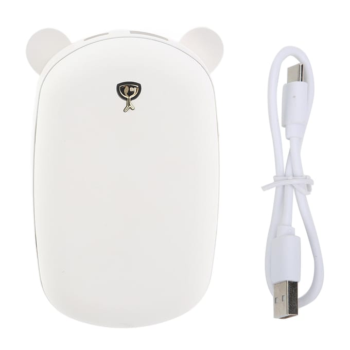 USB-oplaadbare handwarmer voor de winter, draagbaar, voor thuis en op kantoor. white