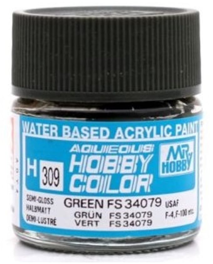 Gunze H-309 - FS34079 Green Sg - Mr. Hobby Aqueous Modelbouwverf 10ml