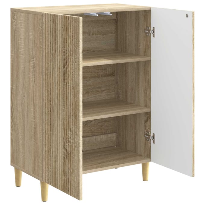 vidaXL - Dressoir - Sonoma - Eiken - 66 - x - 34,5 - x - 90 - cm - Bewerkt - hout