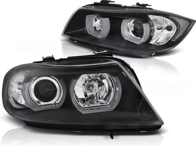 Koplampen Xenon BMW E90/E91 03 05-08 08 3D U-TYPE ZWART HID