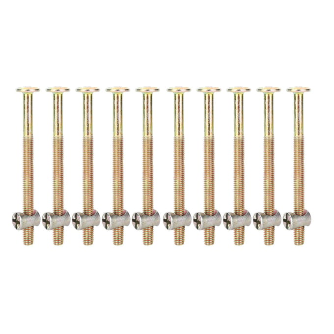 Meubels Zeskantige Kop Dunne Platte Kop Structurele Schroefbout Met Moeren (80 mm)