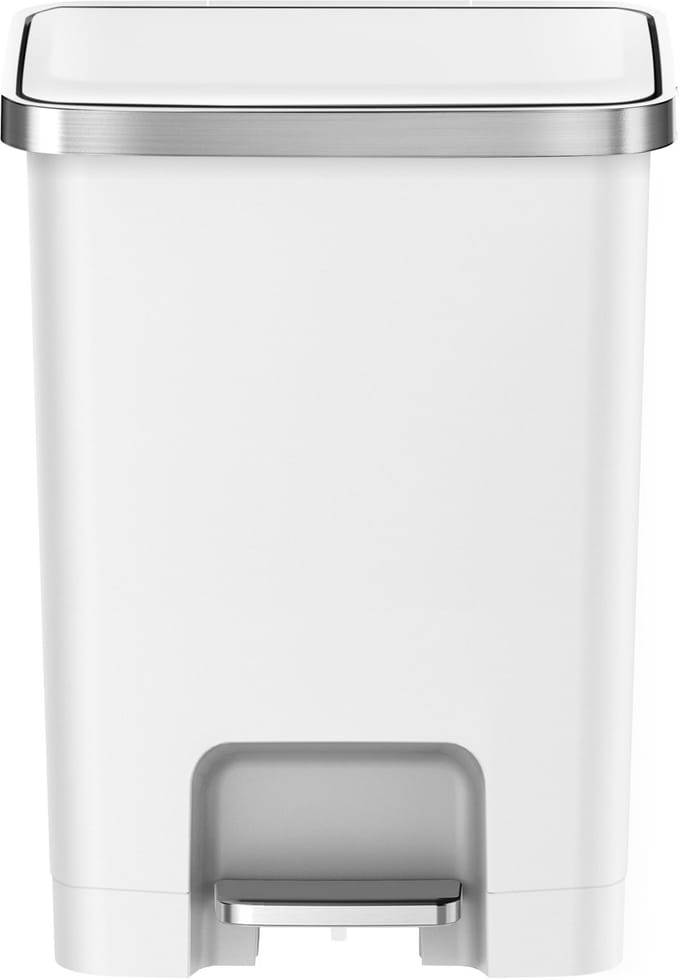 EKO - Hana 2 Pedaalemmer 25 liter - Plastic - wit - Prullenbak