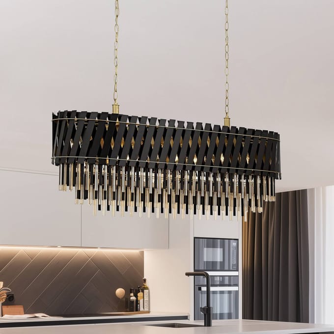 Avonni Hanglamp AV-1865-120x40BSY in ovale vorm