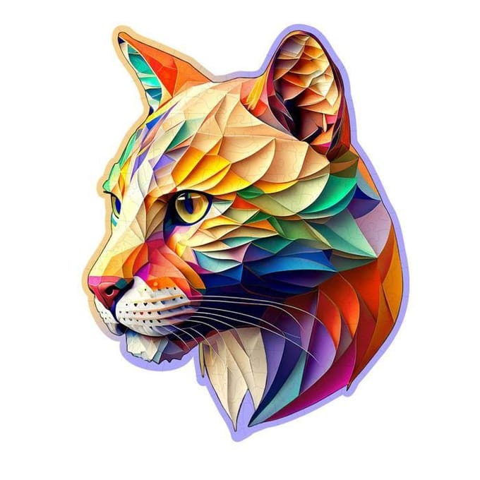 HOUTEN STAD Puzzel - Gaudy Cougar.
