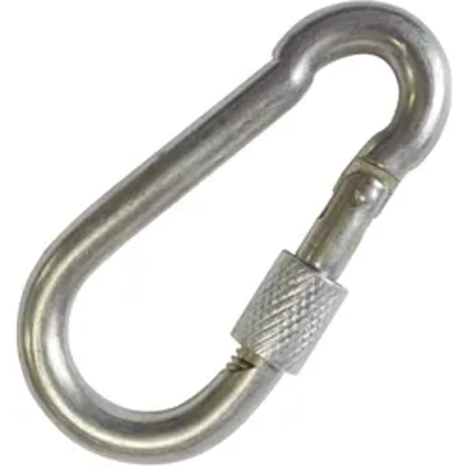 Sencys Karabijnhaak - Gegalvaniseerd - Met Schroefsluiting - Diam. 8mm - 80mm