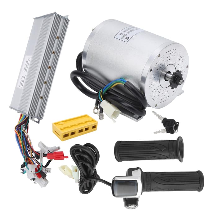 48V 2000W Elektrische Borstelmotor met Controller Kit E?Fiets Ombouw Accessoire Set gray