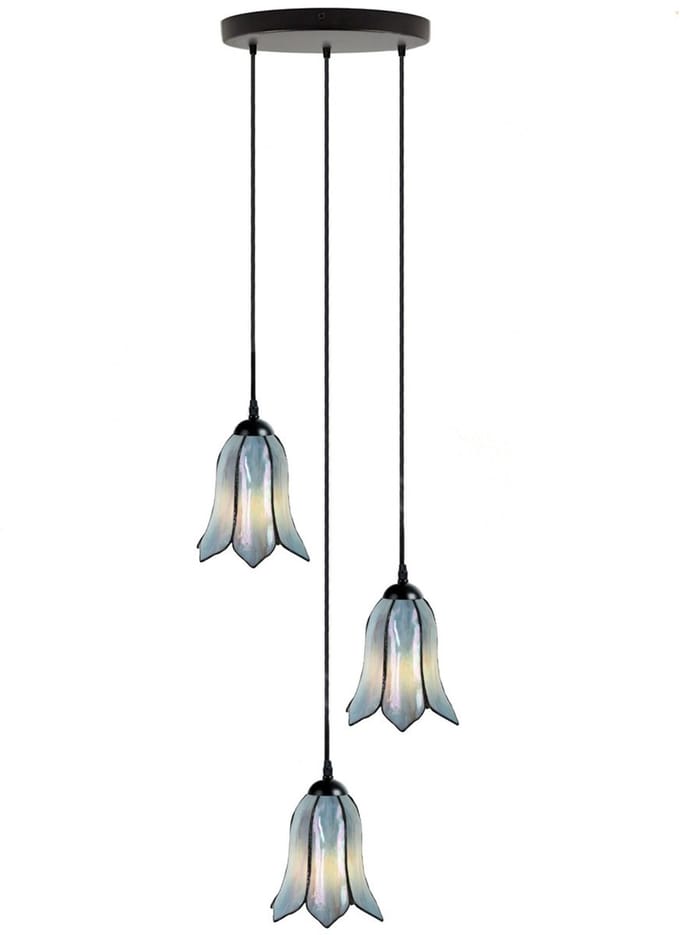 Tiffany Kroonluchter Gentian Blue 3 - Art Deco Trade