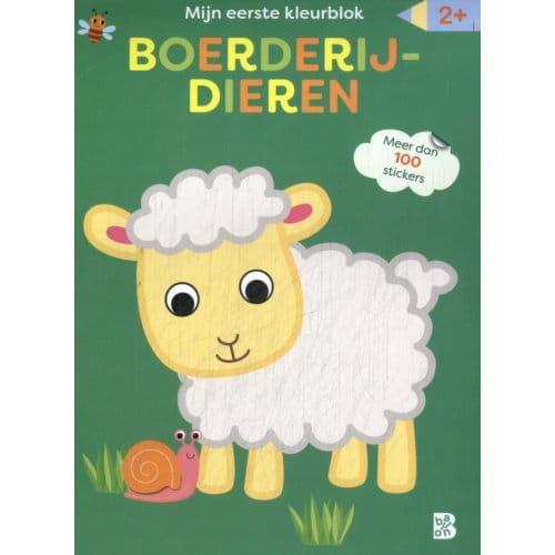 Mijn Eerste Kleurblok: Boerderijdieren - Kleurblok Met Stickers