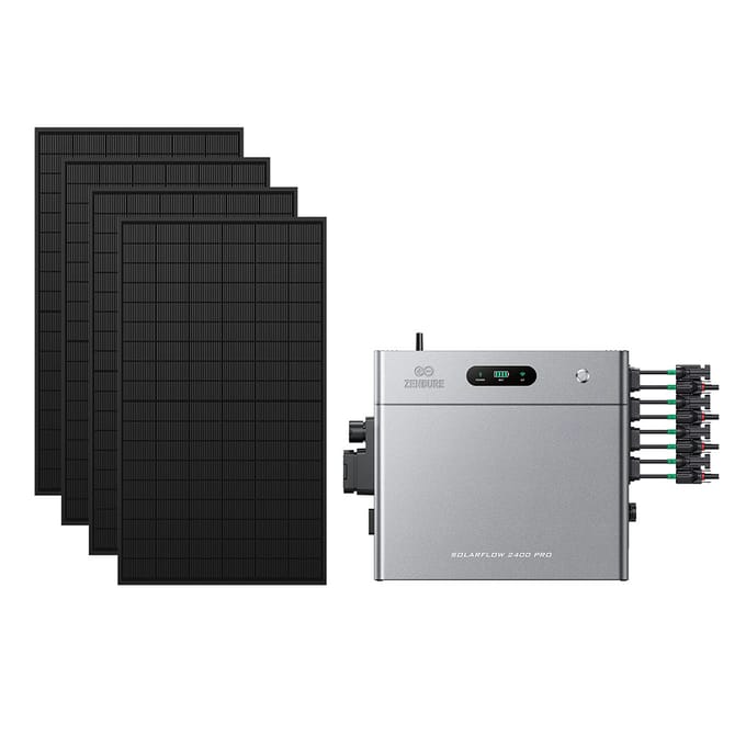 Zendure SolarFlow 2400 Pro - SolarFlow 2400 Pro (2.4 kWh) / Zonder batterij / 4*450W Bifacial Panel  (2340Wp Max)