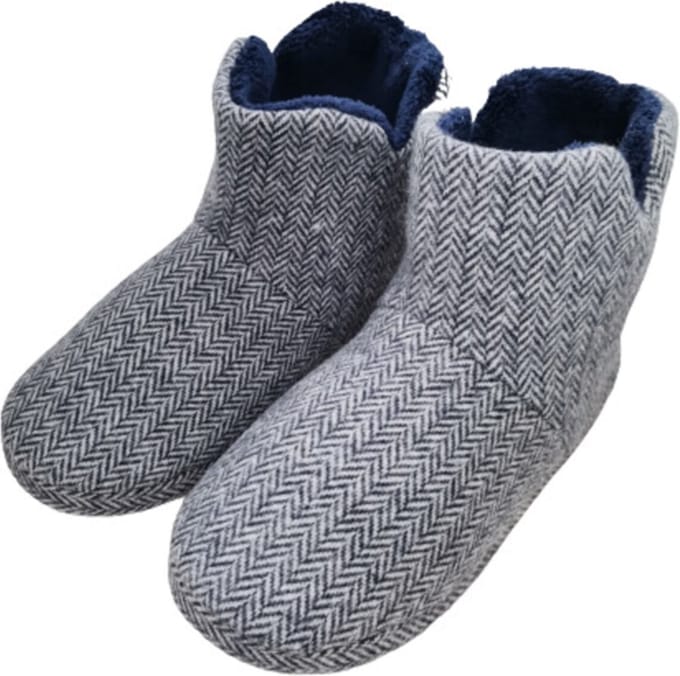 Pantoffels - Antislipzool - Maat 41/42 - Grijs Marineblauw Panduf