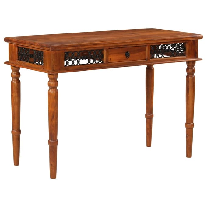 vidaXL - Bureau - met - lade - 110x50x76 - cm - massief - acaciahout