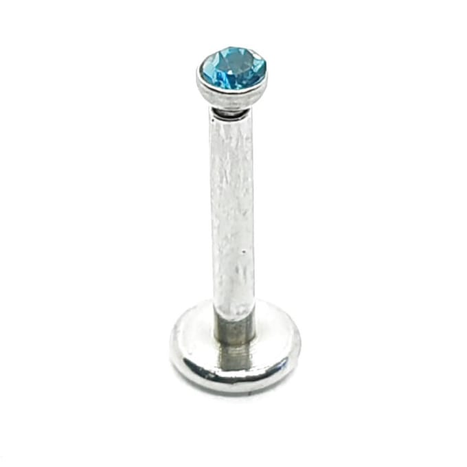 Zilver Met Steentje - Tragus / Labret Piercing