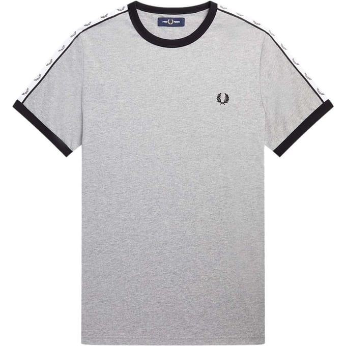 Fred Perry Heren Taped Ringer T-shirt Steel Marl