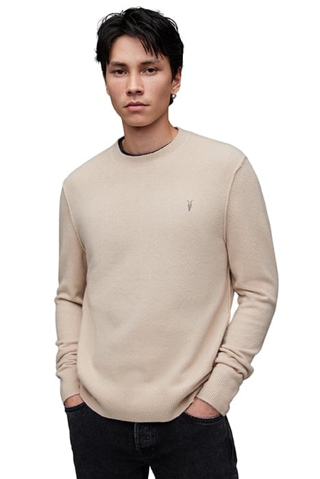 AllSaints Statten Crew Tinted Ecru Maat: XXL | Sweaters Outlet | Heren | Ecru