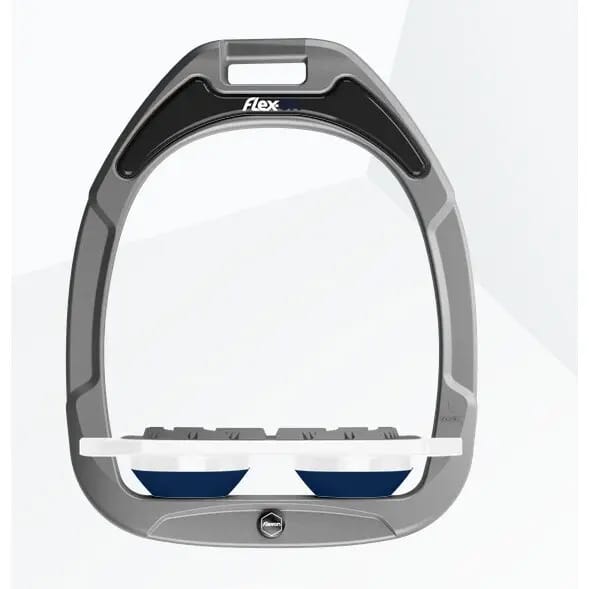 Platte Grip Aluminium/Blauw/Wit Stijgbeugels Flex-On Green Composite