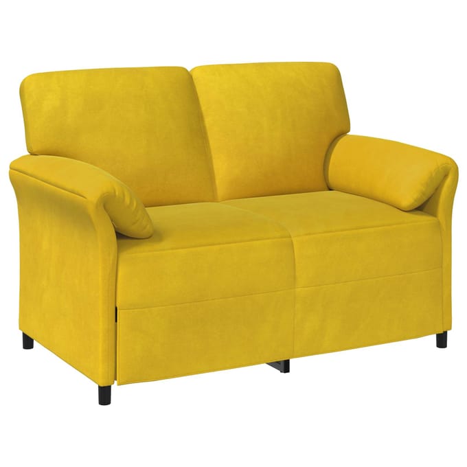 vidaXL - 2-Zits - Sofa - Geel - 138 - x - 83 - x - 95 - cm - Fluweel