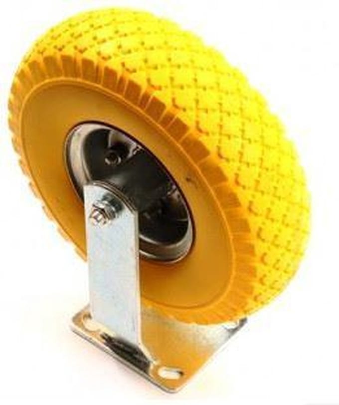 Bokwiel PU 3.00-4 - 80 kg - totale hoogte: 300 mm