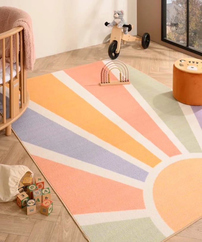 Kindervloerkleed zon - Joy multi 100x150