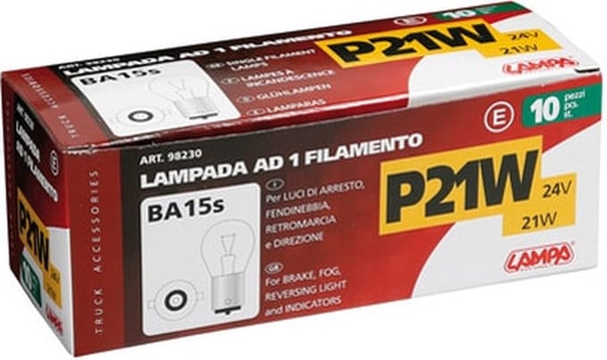 BA15s lamp - 24 Volt - 21 Watt - 10 stuks - P21W