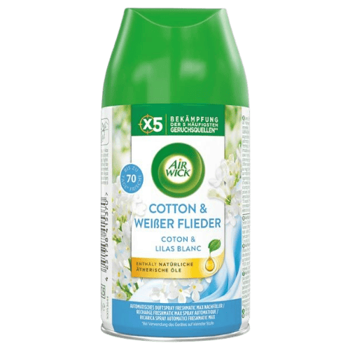Airwick Freshmatic Cotton & White Lilac Automatic Air Freshener Refill – 250 ml