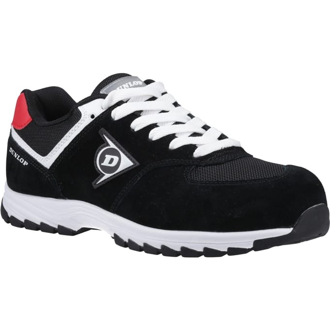 Dunlop Arrow Suède Heren Veiligheidsschoenen Zwart/Rood/Wit