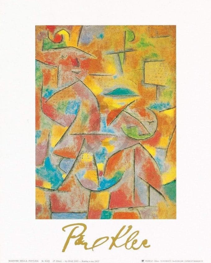Kunstdruk Paul Klee - Bimba e zia, 1937 24x30cm