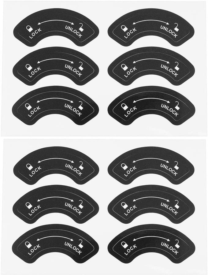 Dailygoods- Deurslot Sticker 12 Stuks - Lock/Unlock Richting