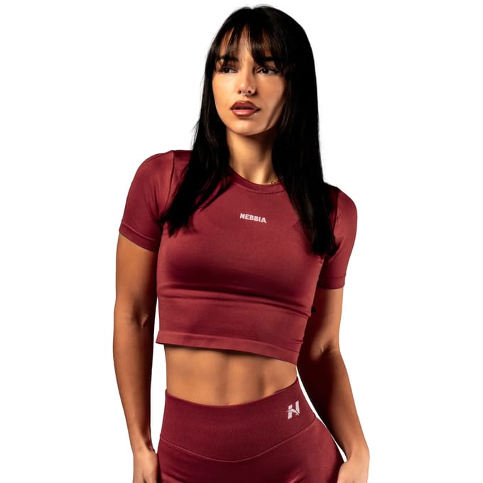Naadloos dames-T-shirt Nebbia Power Crop Top