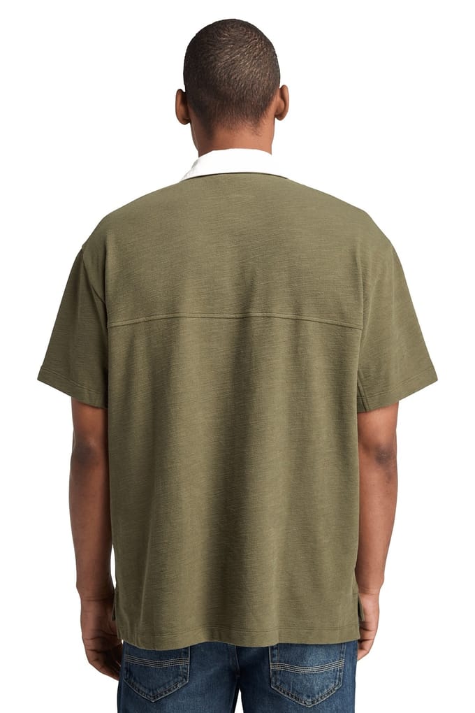 Timberland Textured Polo Leaf Green Größe: M | Poloshirts Outlet | Herren | Grün