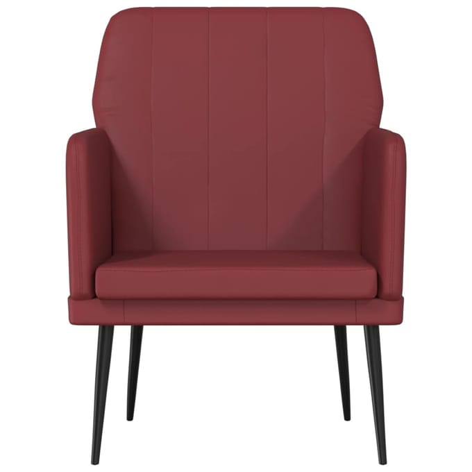 vidaXL Fauteuil 61x78x80 cm kunstleer wijnrood