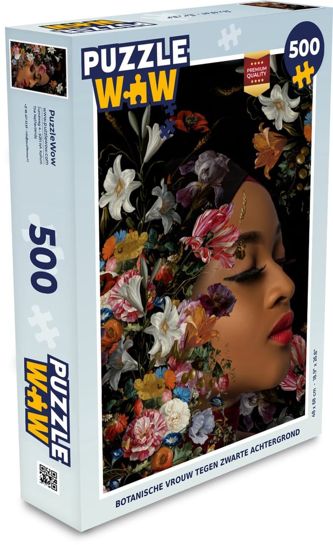 Puzzel Vrouw - Make up - Flora - Legpuzzel - Puzzel 500 stukjes