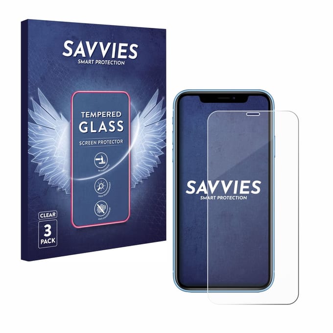 Savvies - Glas Screenprotector voor Apple iPhone XR / 11 - Gehard Beschermglas 9H 3 Stuks