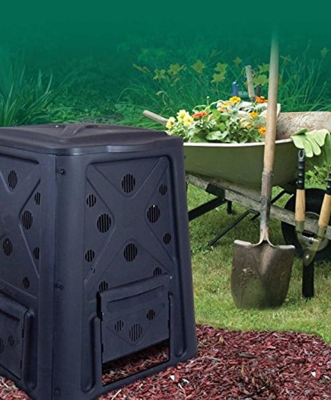 65 Gallon Compostbak met 4 Deuren en Ventilatie