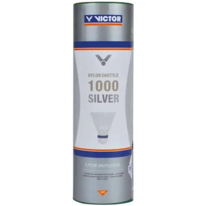 Set van 6 nylon shuttles Victor Silver 1000