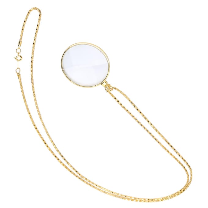 5x legering ketting vergrootglas draagbare leeshanger vergrootglas met ketting goud