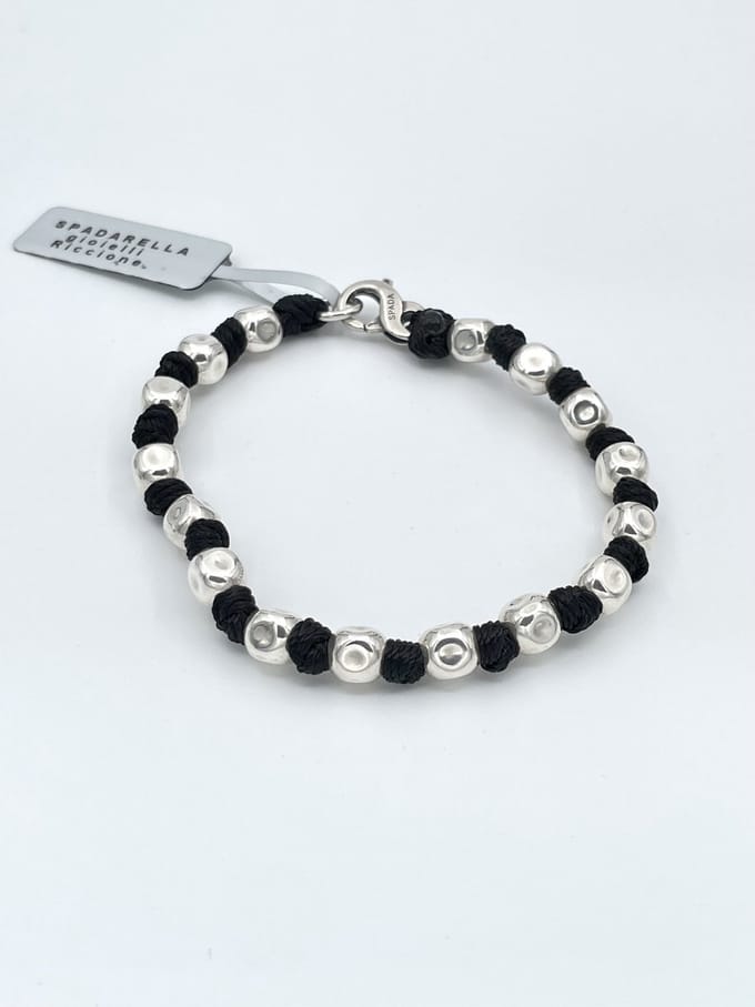 Spadarella Gioielli - SPBR41- Armband - 925 Zilver - 7mm - Black 4000 - 18 Cm