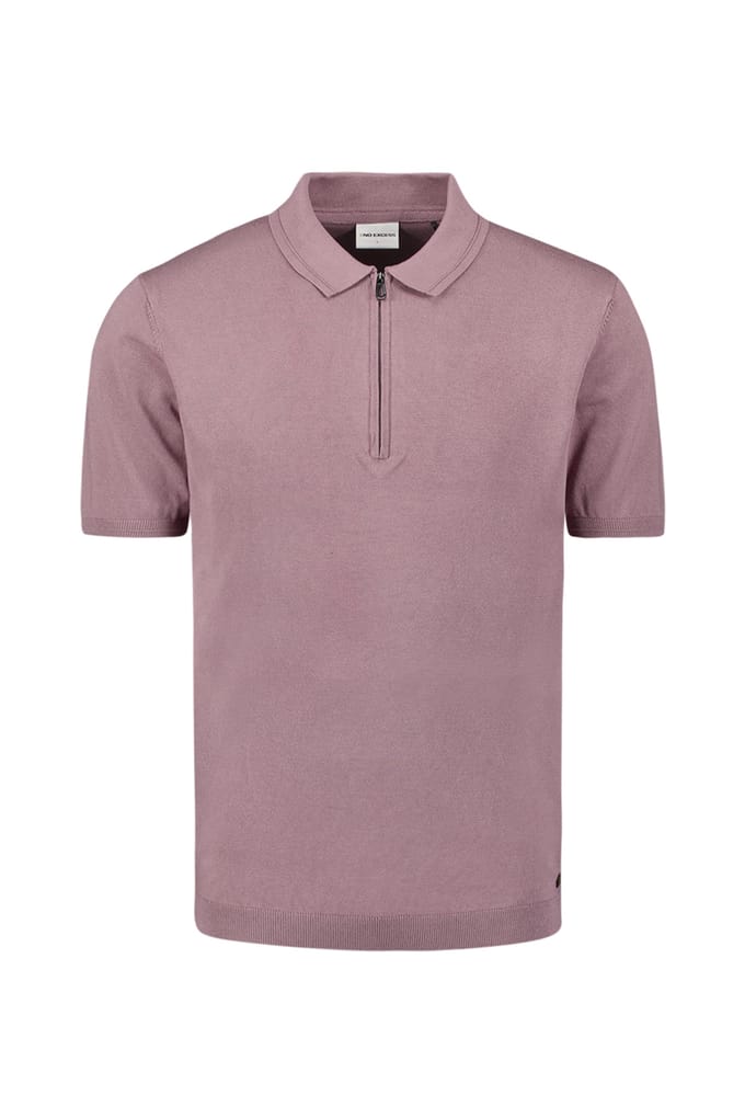 No Excess Pullover Short Sleeve Polo Zip Solid Mauve Größe: XXL | Poloshirts Outlet | Herren | Violett