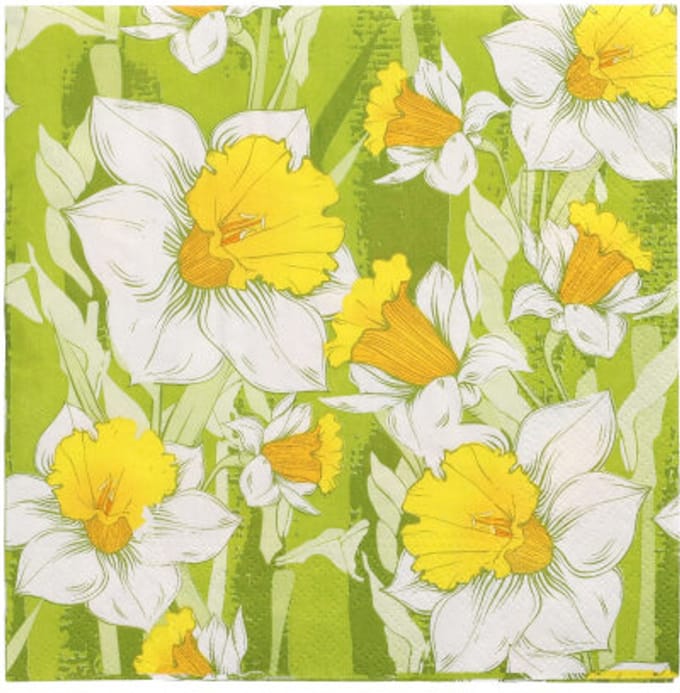 100 Servetten 3-laags 1/4 vouw 33 cm x 33 cm Narciso