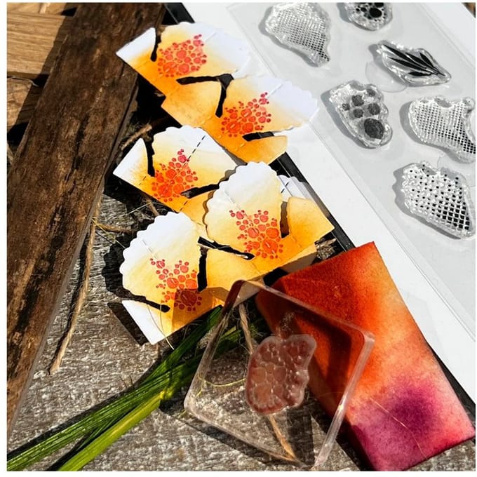 Siliconen stempel voor vouwbloem "Malva"