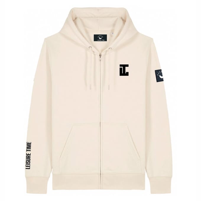 Leisure Time ZIP Hoodie unisex blanc