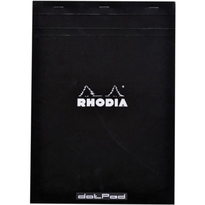 Rhodia Dot Pad - Notitieblok - No.18 - A4 - Dotted - 80g - Zwarte Kaft - 80 vel