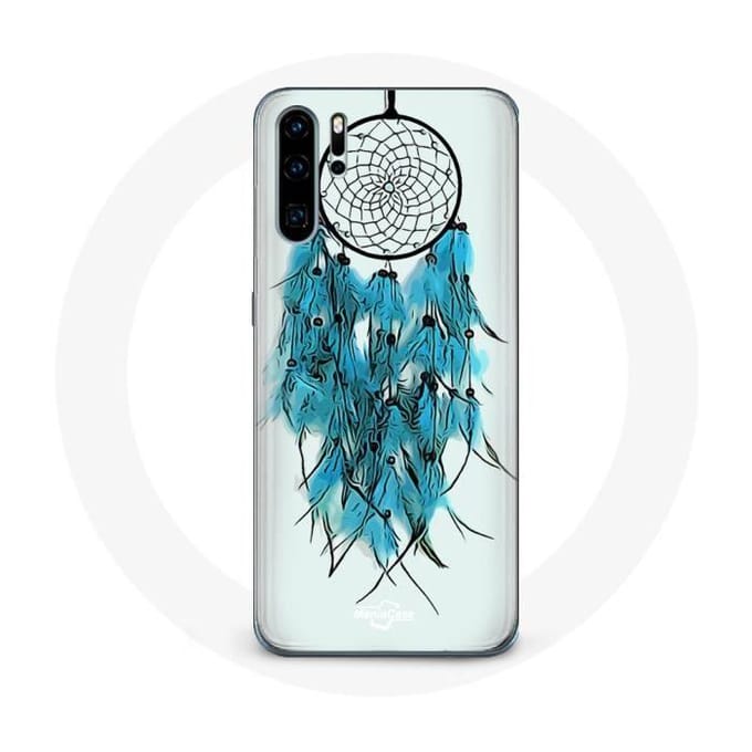 Hoesje voor Huawei P30 pro Dream Catcher Blauw Witte Achtergrond